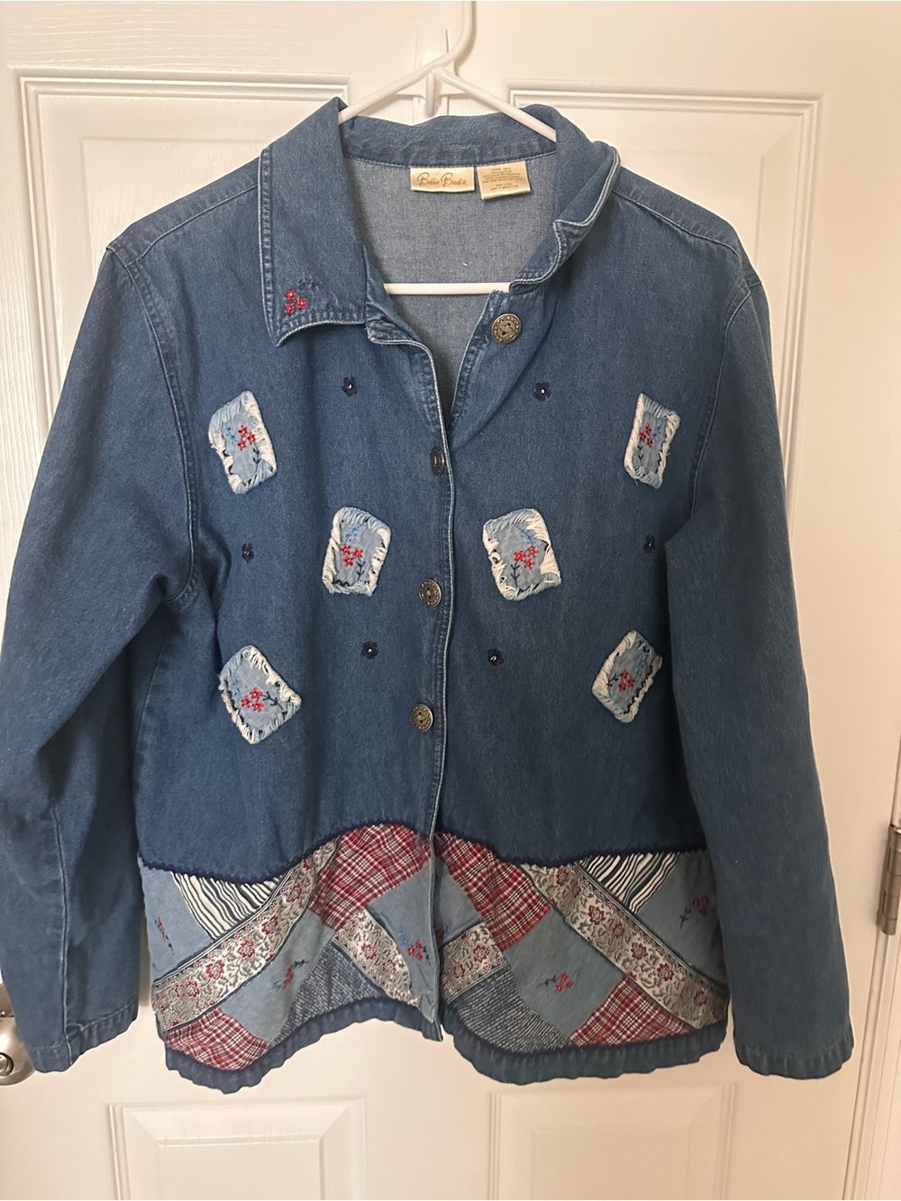 Bobbie Brooks Denim Patchwork Jacket in Blue